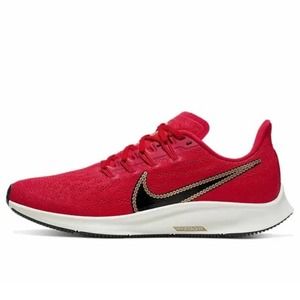 Nike Air Zoom Pegasus 36 GD University Red/Gold  Running Shoes Womens Size 7